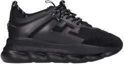 Chain Reaction Sneakers In Black Synthetic Fibers