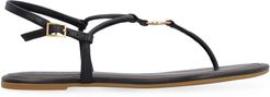 Emmy Leather Flat Sandals