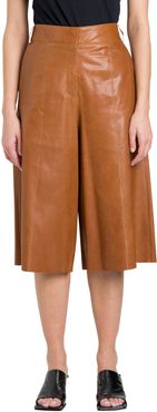 Long Leather Shorts