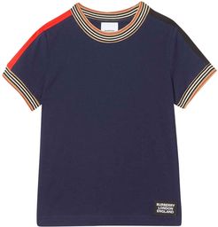 Blue T-shirt With Check Details