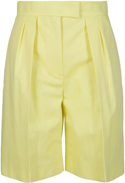 Pale Yellow Cotton Shorts