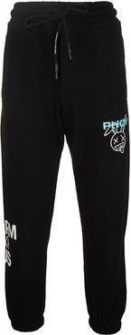 Black Man Joggers With Logo And Rabbit