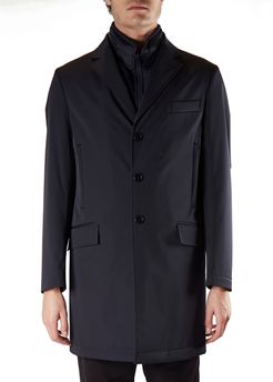 Navy Nylon Coat