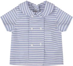 Light Blue And White Shirt For Baby Boy
