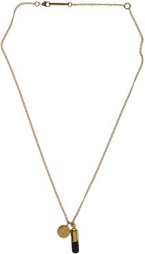 Gold-tone And Black Silver Necklace