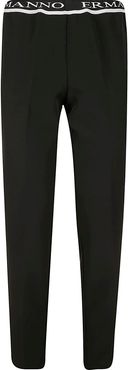 Ribbed Waist Classic Trousers