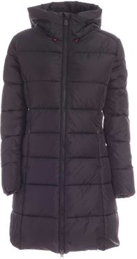 Megay Dark Grey Down Jacket With Hood