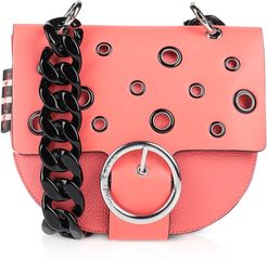 Pink Allover Eyelet Shoulder Bag