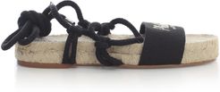 Canvas Slave Sandals W/philosophy Laces