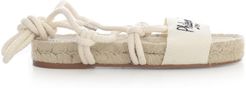 Canvas Slave Sandals W/philosophy Laces