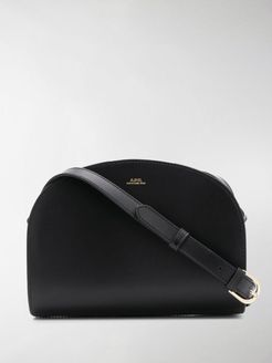 Leather Demi-lune Crossbody Bag