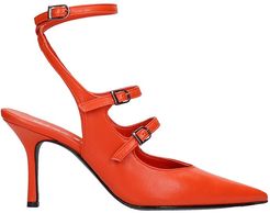 Pumps In Orange Leather