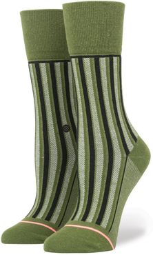 Stance for Women: Stripe Up Army Green