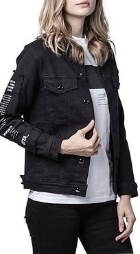 Script Female Denim Jacket