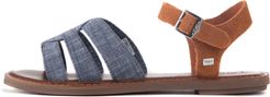Toms for Women: Zoe Chambray Brown Suede Sandals