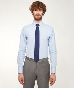 Camicia da uomo su misura, Ibieffe, Azzurra Fil-à-fil, Quattro Stagioni | Lanieri