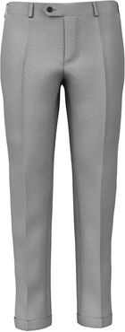 Pantaloni da uomo su misura, Lanificio Subalpino, Grigio in Seersucker di Lana e Cotone, Autunno Inverno | Lanieri