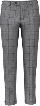 Pantaloni da uomo su misura, Vitale Barberis Canonico, Grigio in Twill di Lana Finestrato, Autunno Inverno | Lanieri