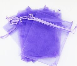 100 Pezzi Ornamento Gioielli Imballaggio Organza Sacchetto di Colore Solido Coulisse Wedding Candy Mesh Bag