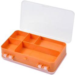14 * 8.3 * 4.1 cm Double Sided Trasparente Visibile Plastica Esca da pesca Gancio Tackle Box 9 Scomparti
