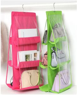 2 pezzi portascarpe per borse, portaoggetti per borse trasparenti, borse per organizer per guardaroba pieghevoli per camera da letto dell'armadio