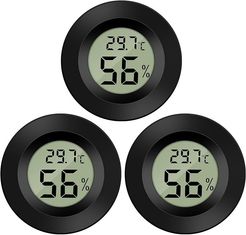 3Pcs Mini Digital LCD Termometro Igrometro Temperatura Umidità Termometro portatile Termoigrometro Indicatore per Ufficio Cucina Umidificatori