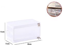 box scatola salvaspazio portatutto contenitore organizer armadi 30X15X15CM 59970