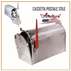 Cassetta Postale Stile Americano Topolino USA Posta Esterno Alluminio Bandierina MAURER
