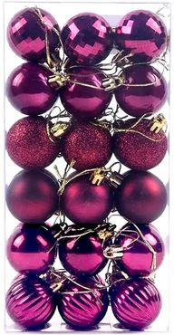 Confezione da 36 pezzi Ornamenti per palline di Natale, Decorazioni natalizie infrangibili Pendenti con palline per albero Decorazione per feste di