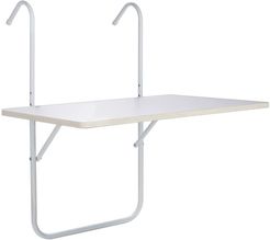 Tavolino da Balcone Pieghevole Bianco 60x40x1,2cm HI - Bianco