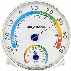 Igrometro temperatura interna ed esterna, termometro analogico Betterlife con monitor per cameretta, serra 1 set [Classe di efficienza energetica A]