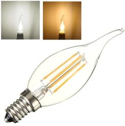 Lampada filamento led E14 luce fredda calda 4 W fiamma LED FILAMENT - Bianco Freddo - Bianco Freddo