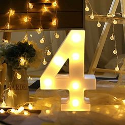 LED Numeri luminosi per decorazione, numeri con luce LED, batteria per operatore per insegne luminose per feste ricevimenti di matrimoni Fattoria e