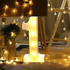 Numeri LED Numero lampada Numeri luminosi 0 1 2 3 4 5 6 7 8 9, Decorazione Luci bianche calde Luci tendone, Decorazione LED per feste di compleanno,