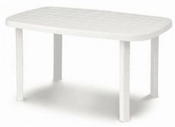 Tavolo da giardino in resina ovale bianco Otello 140x80x72 cm