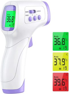 Termometro frontale per adulti, Termometro frontale a infrarossi, Termometro senza contatto 2 in 1 Oggetto adulto bambino, Termometro a infrarossi