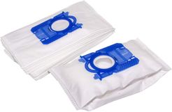 10x sacchetto compatibile con AEG/Electrolux ZP 3500 - 3599 Clario2 aspirapolvere - in microfibra, 28cm x 17,5cm, bianco / blu
