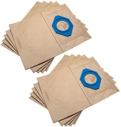 10x sacchetto dell'aspirapolvere compatibile con Nilfisk GM 80, GD 90 C, GD 90 S, GM 80 C aspirapolvere - in carta, 31,3cm x 23,3cm, marrone