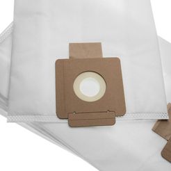10x sacchetto dell'aspirapolvere compatibile con Starmix TS 1214 RTS aspirapolvere - in microfibra, 40,8cm x 22,8cm, bianco
