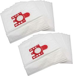 20x sacchetto dell'aspirapolvere sacchetto compatibile con Hoover FreeMotion TFB 2000 - 2499 aspirapolvere - in microfibra, 28cm x 20cm, bianco
