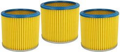 3x filtro tondo/ a lamelle compatibile con aspirapolvere Praktiker PJ1000, PJ1100, PJ4000, PJ4500, PJ500, PJ700