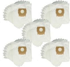 50x sacchetto compatibile con Moulinex Power Clean ak 1, ak 2, ak 3, ak 4, ak 5 aspirapolvere - in microfibra, 29cm x 20,5cm, bianco - Vhbw