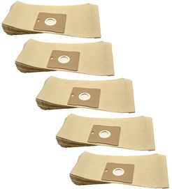50x sacchetto compatibile con Nilfisk Compact c 10, c 110, c 118, c 120, c 15, c 20, c 210, c 218 aspirapolvere - in carta, 35cm x 16cm - Vhbw
