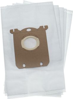 5x sacchetto compatibile con Tornado Bolido 1500 - 1750, 4500 - 4595 aspirapolvere - in microfibra, 28,6cm x 17cm, bianco