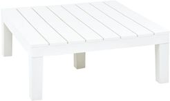 Tavolo da Giardino Bianco 78x78x31 cm in Plastica - Bianco