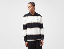 Stripe Rugby Polo Shirt, Black