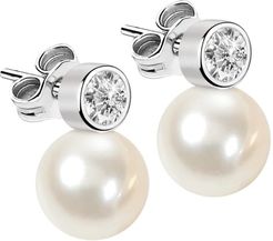 Orecchini Donna Collezione Perla essenziale Argento 925‰ ZIRCONI Perla bianca