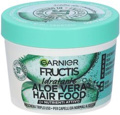Maschera Idratante Fructis Hair Food, Maschera Riparatrice 3 in 1 con Formula Vegana per Capelli normali, Aloe, 390 ml