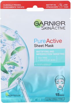 SkinActive, Maschera in tessuto anti-imperfezioni e idratante Pure Active, Per pelli grasse con imperfezioni