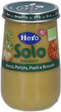 HERO Solo Omogenizzato Zucca Patate Piselli e Broccoli BIO